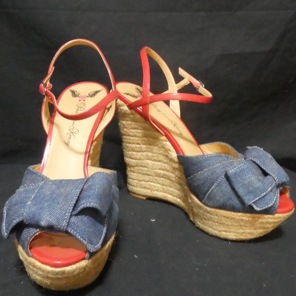 PENNY LOVES KENNY | Size 7 | Denim Espadrille Sandals - Picture 2 of 16